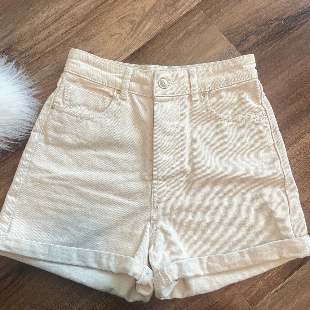 Zara High-Waisted Tan Shorts